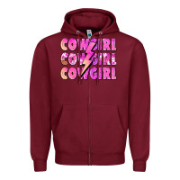 Burgundy cowgirl cowgirl lightning bolt Zipper Hoodie - Zillion Design Studio