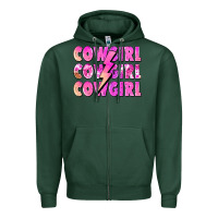 Sports Green cowgirl cowgirl lightning bolt Zipper Hoodie - Zillion Design Studio