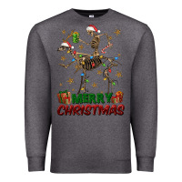 Charcoal Heather merry christmas deer skeleton Premium Sweatshirt - FaDigitalArtStudio