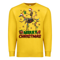 Lemon merry christmas deer skeleton Premium Sweatshirt - FaDigitalArtStudio