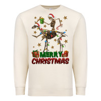 Merry Christmas Deer Skeleton Premium Sweatshirt | Teevron