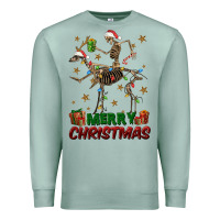 Seafoam merry christmas deer skeleton Premium Sweatshirt - FaDigitalArtStudio
