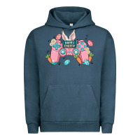 Pigment Midnight Navy happy easter Urban Hoodie - MaliasSmallBusiness