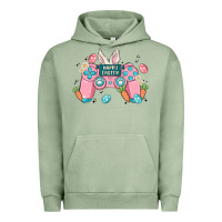 Pigment Oil Green happy easter Urban Hoodie - MaliasSmallBusiness
