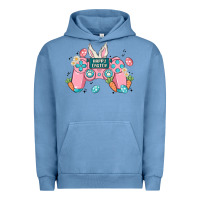 Pigment Pebble Blue happy easter Urban Hoodie - MaliasSmallBusiness