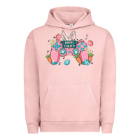 Pigment Salmon happy easter Urban Hoodie - MaliasSmallBusiness
