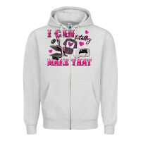 Dove Grey i can totally make that Zipper Hoodie - texasbilliewilder