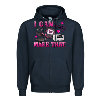 Navy i can totally make that Zipper Hoodie - texasbilliewilder