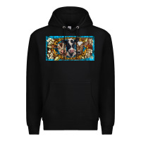 Black western cow turquoise’s white flowers license plate template Premium Hoodie - BarkalooDesign