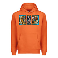 Carrot western cow turquoise’s white flowers license plate template Premium Hoodie - BarkalooDesign