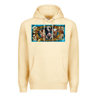 Pina Colada western cow turquoise’s white flowers license plate template Premium Hoodie - BarkalooDesign