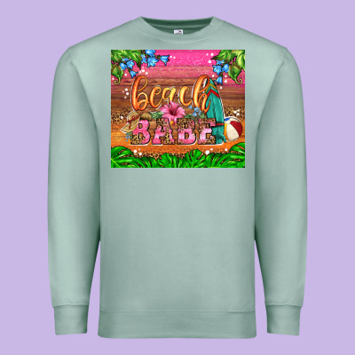 Beach Babe Premium Sweatshirt Designed By Hra Design Shop