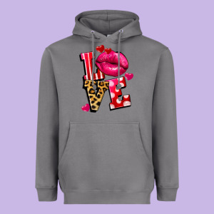 Love Lips Heavyweight Hoodie Designed By Fadigitalartstudio