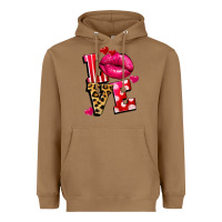 Toasted Coconut love lips Heavyweight Hoodie - FaDigitalArtStudio