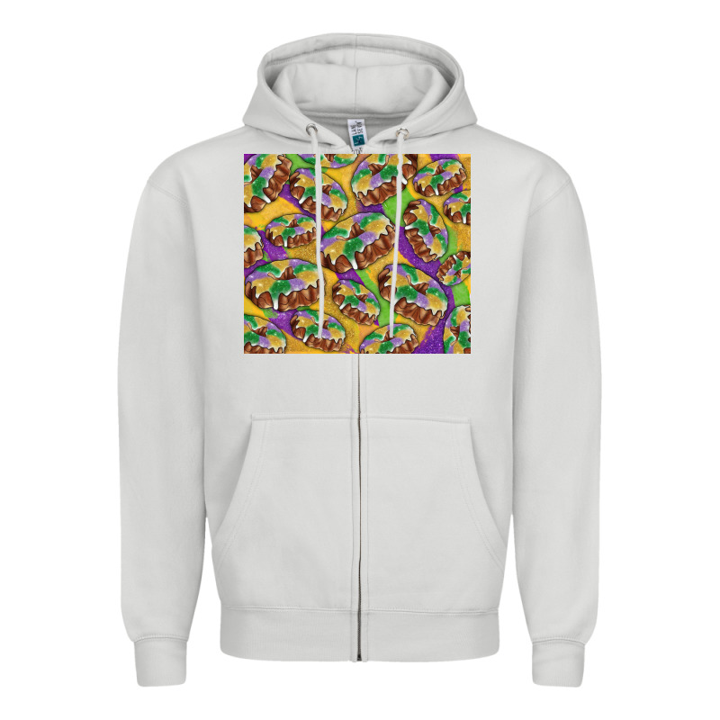 Mardi Gras King Cake Zipper Hoodie by RanaPortraitStore | Teevron