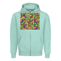 Seafoam Mardi gras king cake Zipper Hoodie - RanaPortraitStore
