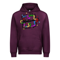 Mauve Wine autism teacher pencil Urban Hoodie - MaliasSmallBusiness