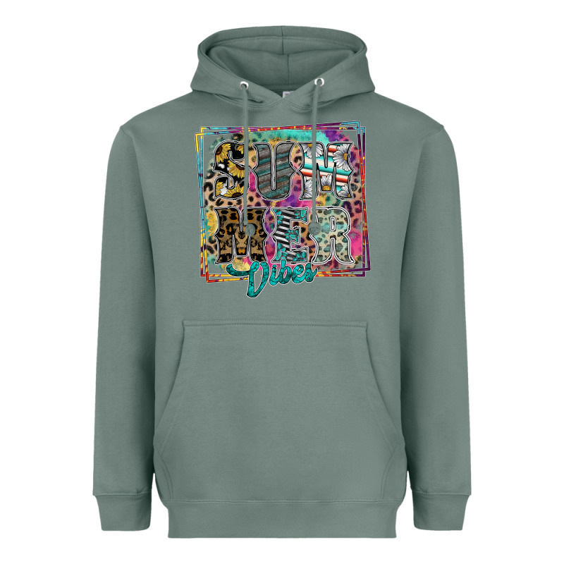 Summer Vibes Heavyweight Hoodie by SublimationCraftShop | Teevron