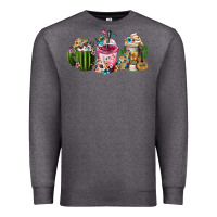 Charcoal Heather mexican day of the dead coffee cups Premium Sweatshirt - FaDigitalArtStudio