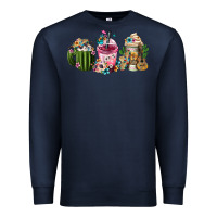 Navy mexican day of the dead coffee cups Premium Sweatshirt - FaDigitalArtStudio