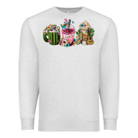 Oatmeal Heather mexican day of the dead coffee cups Premium Sweatshirt - FaDigitalArtStudio