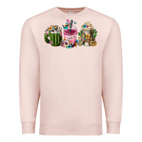 Pale Pink mexican day of the dead coffee cups Premium Sweatshirt - FaDigitalArtStudio