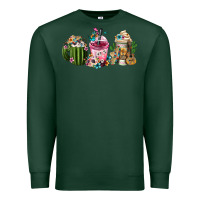 Sports Green mexican day of the dead coffee cups Premium Sweatshirt - FaDigitalArtStudio
