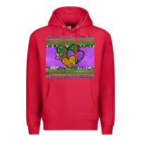 Cardinal mardi gras hearts and fleur de lis Premium Hoodie - Jasminsmagicworld