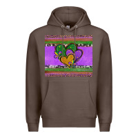 Coffee mardi gras hearts and fleur de lis Premium Hoodie - Jasminsmagicworld