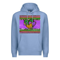 Colony Blue mardi gras hearts and fleur de lis Premium Hoodie - Jasminsmagicworld