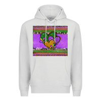 Dove Grey mardi gras hearts and fleur de lis Premium Hoodie - Jasminsmagicworld