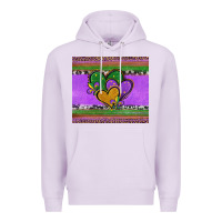Lilac mardi gras hearts and fleur de lis Premium Hoodie - Jasminsmagicworld