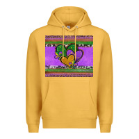 Mustard mardi gras hearts and fleur de lis Premium Hoodie - Jasminsmagicworld