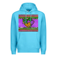Ocean Blue mardi gras hearts and fleur de lis Premium Hoodie - Jasminsmagicworld