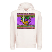 Pale Pink mardi gras hearts and fleur de lis Premium Hoodie - Jasminsmagicworld
