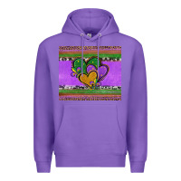Purple mardi gras hearts and fleur de lis Premium Hoodie - Jasminsmagicworld