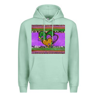 Seafoam mardi gras hearts and fleur de lis Premium Hoodie - Jasminsmagicworld
