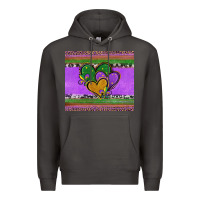 Smoke mardi gras hearts and fleur de lis Premium Hoodie - Jasminsmagicworld