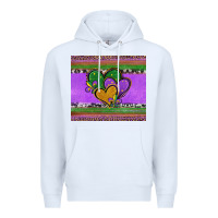 White mardi gras hearts and fleur de lis Premium Hoodie - Jasminsmagicworld