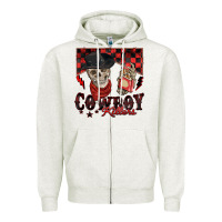 Oatmeal Heather cowboy killer Zipper Hoodie - Zillion Design Studio