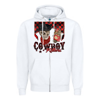 White cowboy killer Zipper Hoodie - Zillion Design Studio