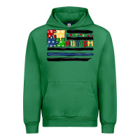 Emerald autism usa flag Urban Hoodie - MaliasSmallBusiness