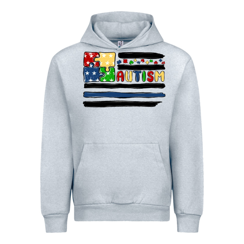 Autism Usa Flag Urban Hoodie by MaliasSmallBusiness | Teevron
