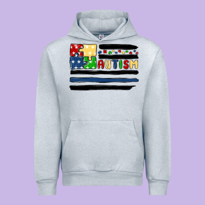 Autism Usa Flag Urban Hoodie Designed By Maliassmallbusiness