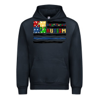 Navy autism usa flag Urban Hoodie - MaliasSmallBusiness