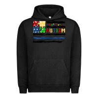 Pigment Black autism usa flag Urban Hoodie - MaliasSmallBusiness