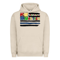 Pigment French Oak autism usa flag Urban Hoodie - MaliasSmallBusiness