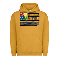Pigment Peanut Butter autism usa flag Urban Hoodie - MaliasSmallBusiness