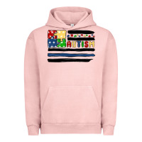 Pigment Salmon autism usa flag Urban Hoodie - MaliasSmallBusiness