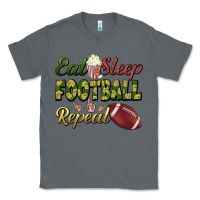 Charcoal Heather eat sleep football repeat Classic Tee - BundleAndBundleShop